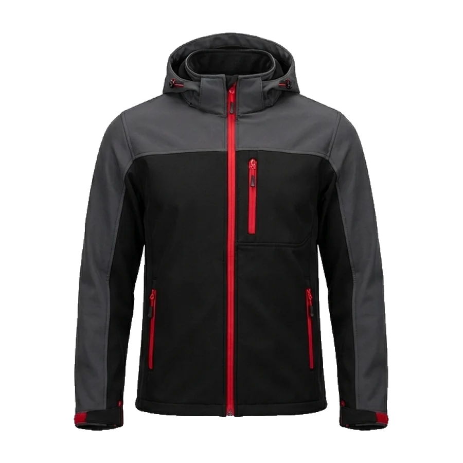Two-Tone Softshell Jacket in black and grey